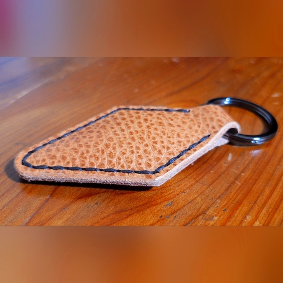 Tan Leather Key Fob - Picture 2 of 4